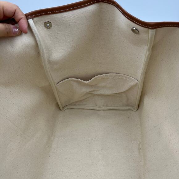 RUE DE VERNEUIL Navy Blue Traversee Large Flannel Cruise Tote - Picture 6 of 9